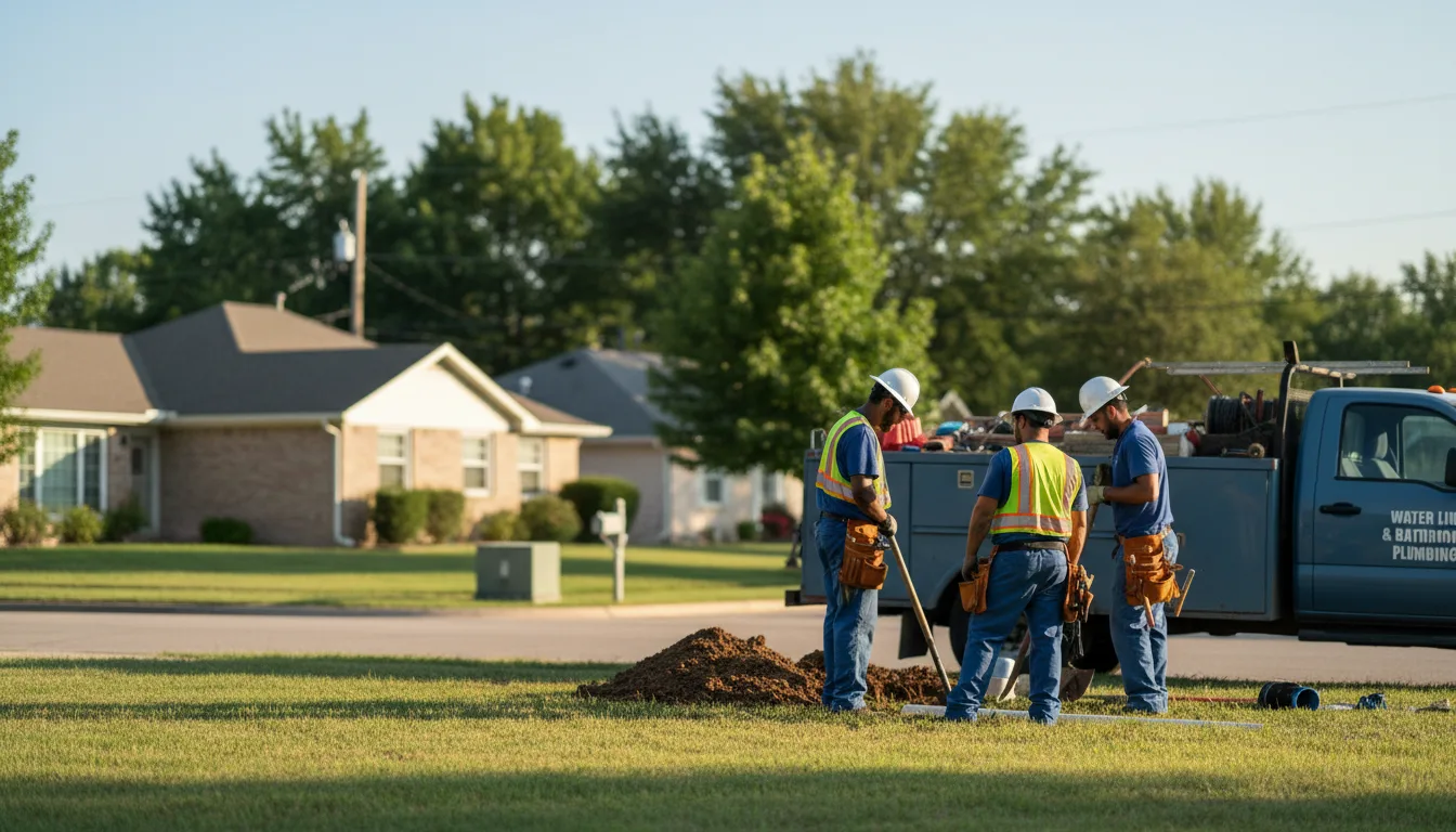 Residential water line and bathroom plumbing service in Berwick, IA